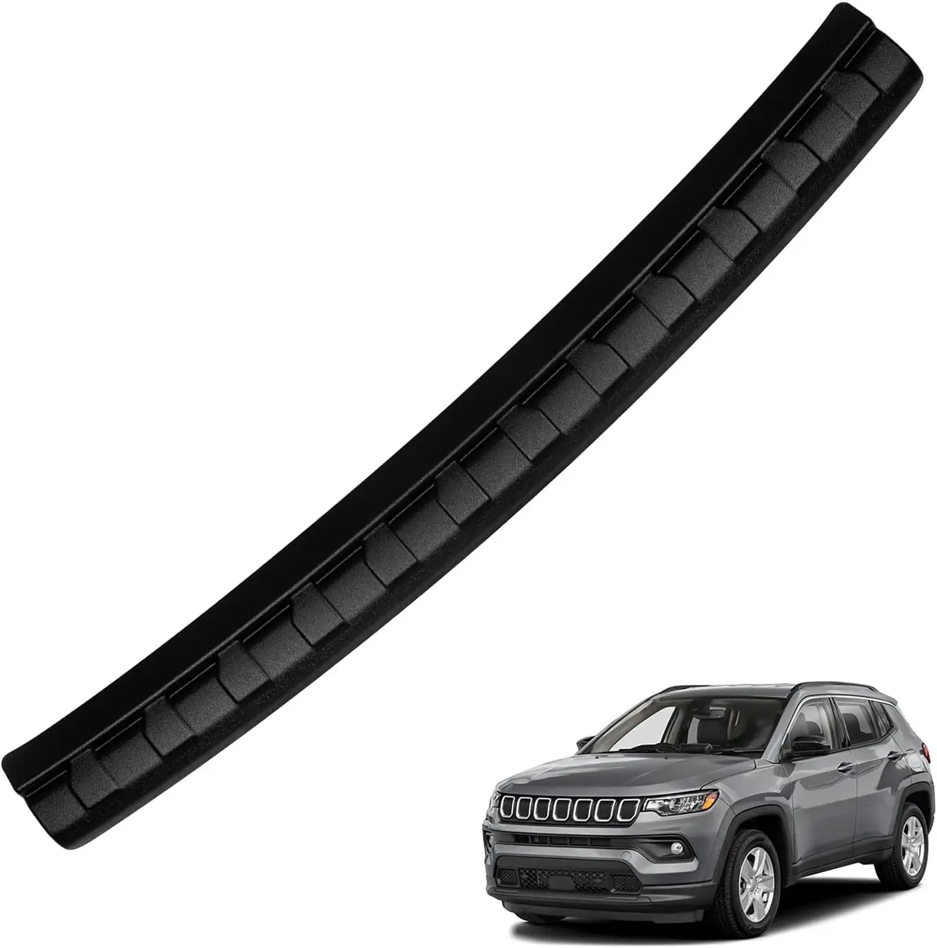

Rear Bumper Protector Compatible For Jeep 2017-2025 2026 Compass Accessories Matte Black ABS Material Trunk Door Entry Bumper