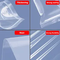 100Pcs Thicken Zipper Sealed Bags Clear Plastic Storage Bag for Small Jewelry Food Packing Reclosable Ziplock Sealing Bags 4