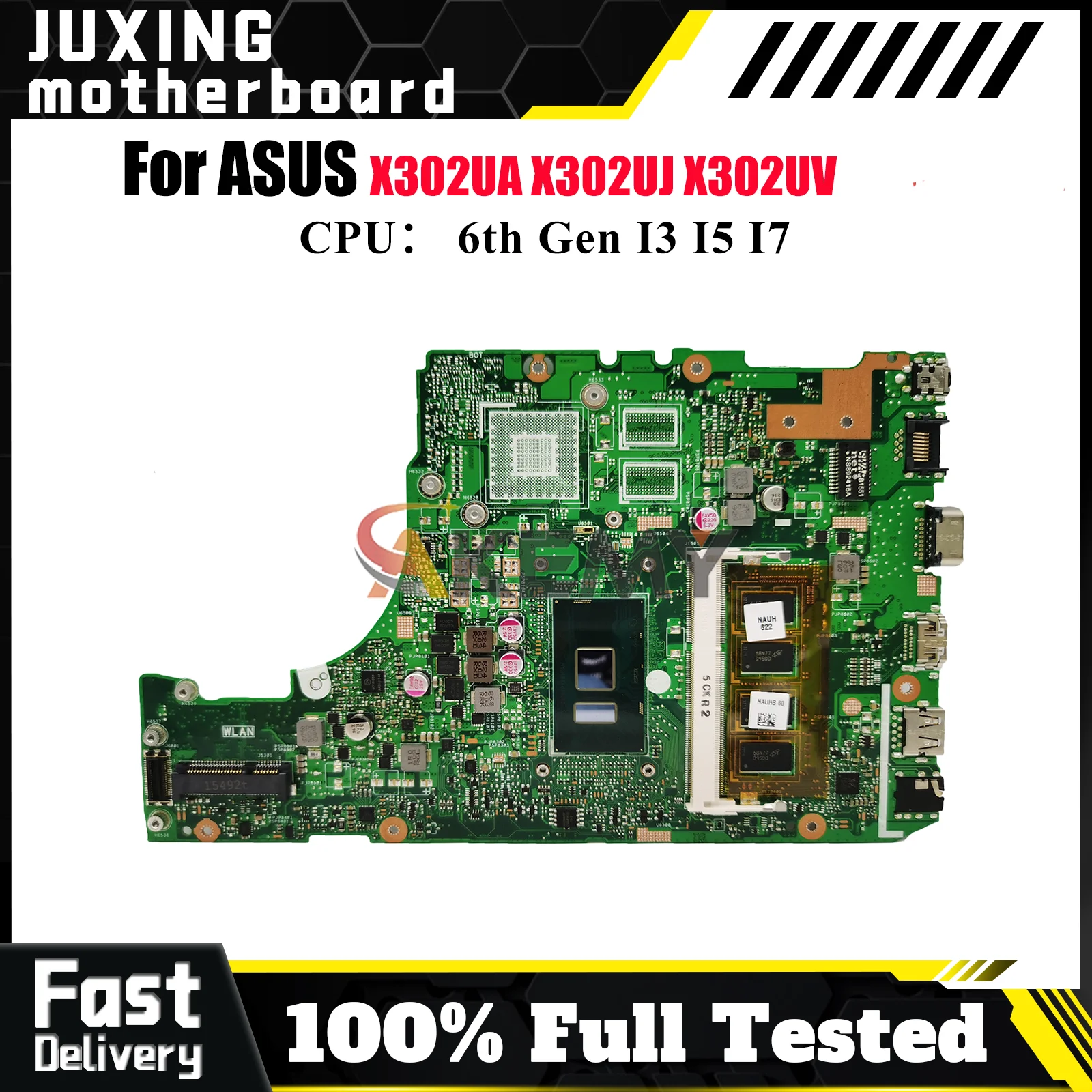

X302UA Laptop Motherboard For ASUS VivoBook X302UV X302UA X302U X302UJ Notebook Mainboard With I3 I5 I7 CPU 100% tests OK stk