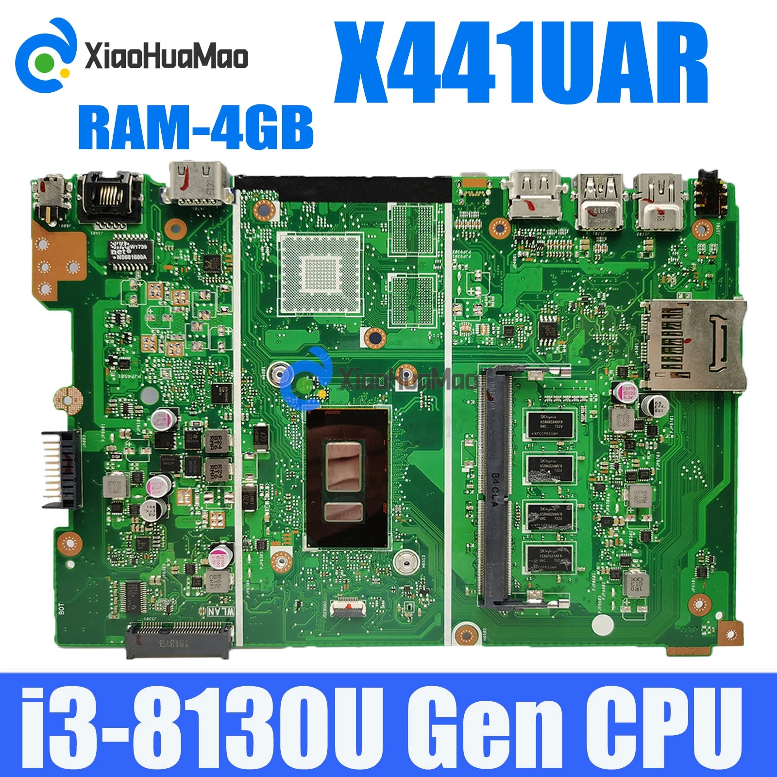 

X441UAR i3-8130U CPU 4GB-RAM Mainboard For ASUS X441UV F441U A441U X441UAK/URK X441UAR X441UA X441UVK X441UB X441UBR Motherboard