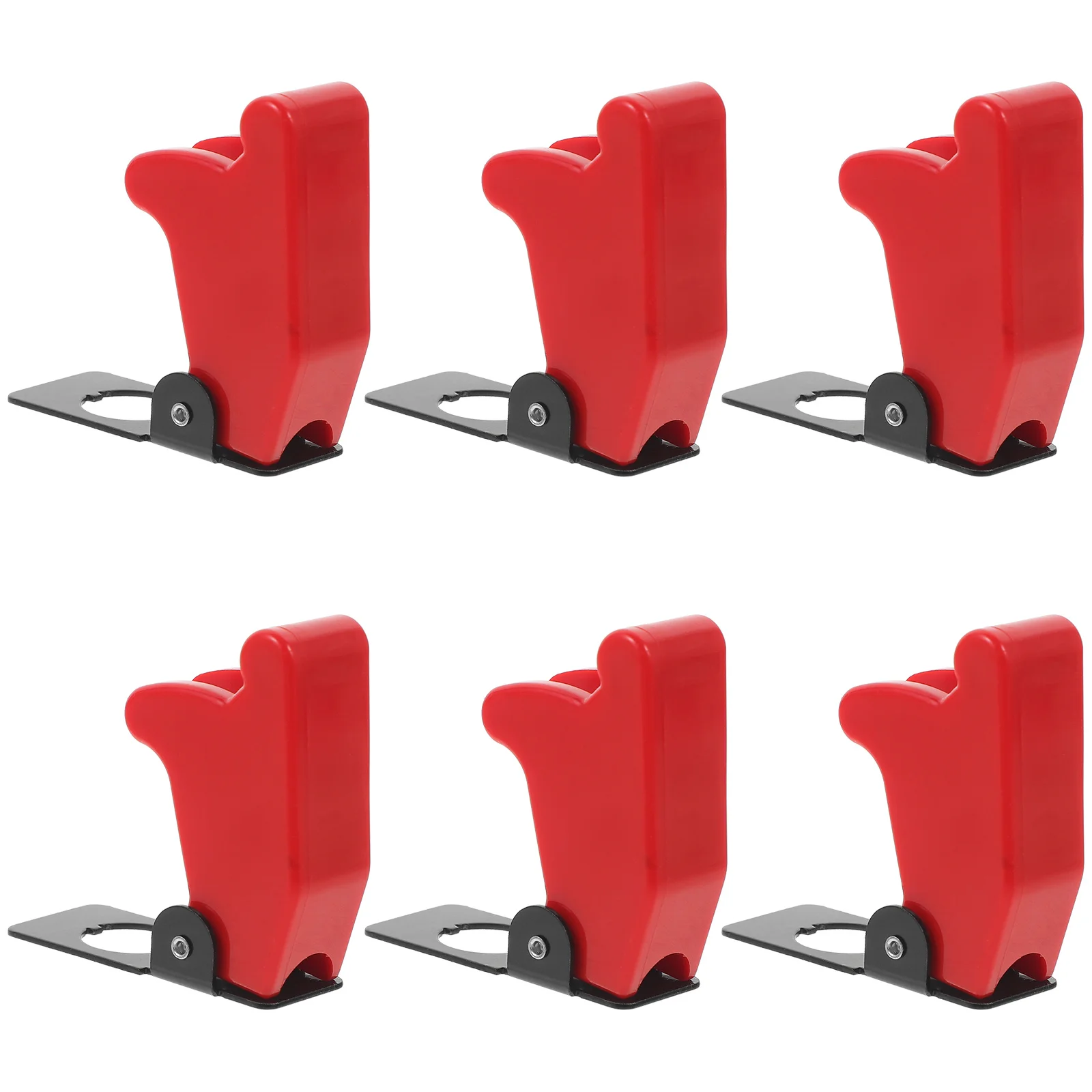 

12mm Toggle Switch Protector Guard Dustproof Cover 6pcs for Auto Vehicle Light Switch Flip Cover