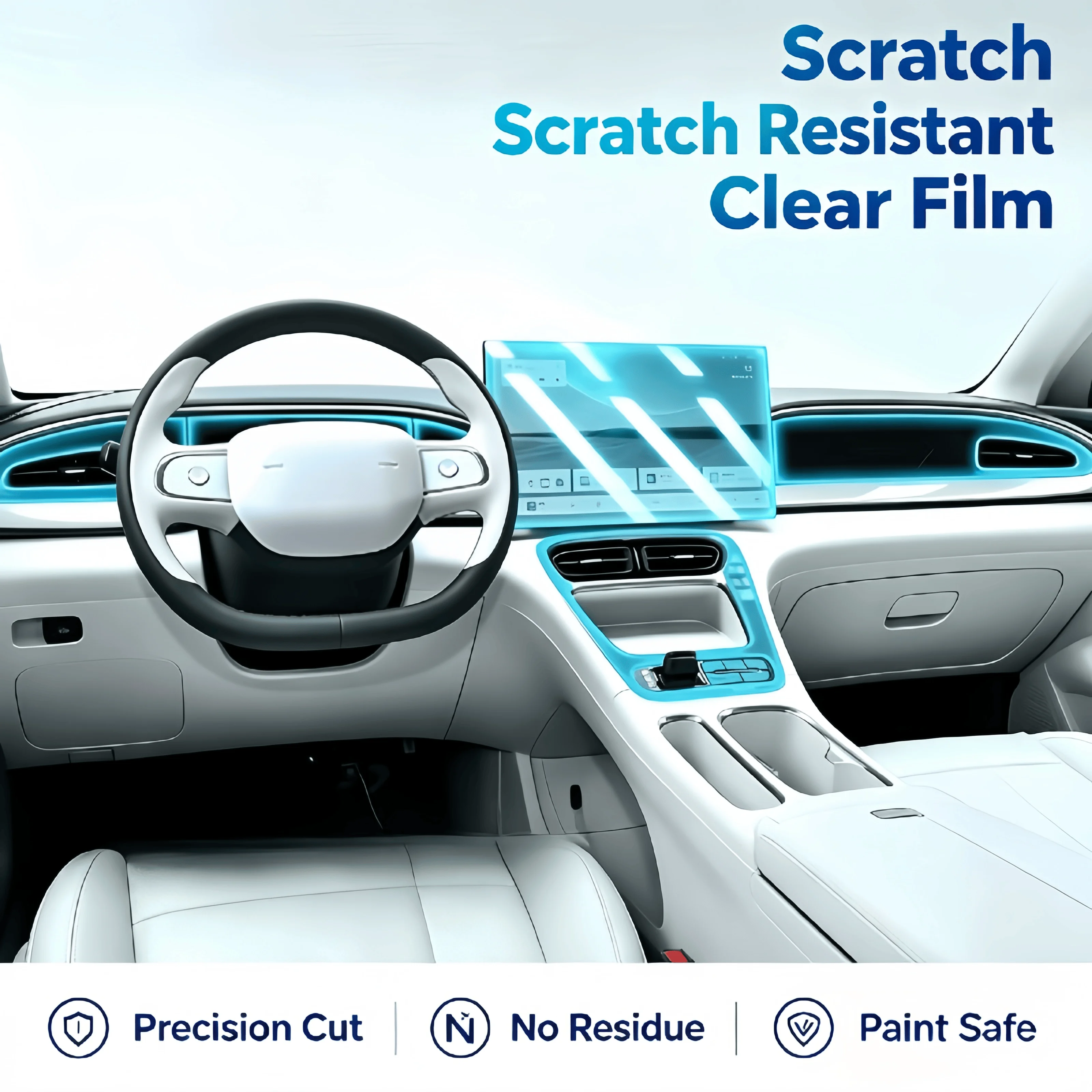 For 25 models Geely Star Wish interior film dashboard navigation screen transparent scratch-resistant interior protection film