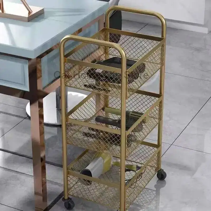

Cosmetics Equipment Pedicure Salon Trolley Beauty Furniture Hairdresser Auxiliary Cart Wheels Hair Saloon Accessories Foldable