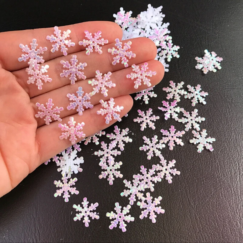 Christmas Tree Decorations Snowflakes White Plastic Artificial Snow Christmas Decorations 2-3cm