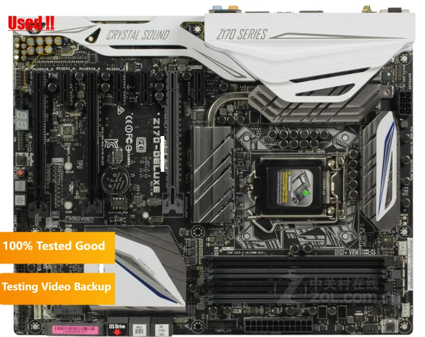 LGA 1151 Asus Z170-DELUXE Motherboard DDR4 64GB i7 i5 i3 PCI-E 3.0 M.2 Desktop Z170 HDMI-compatible 1151 Overlocking ATX