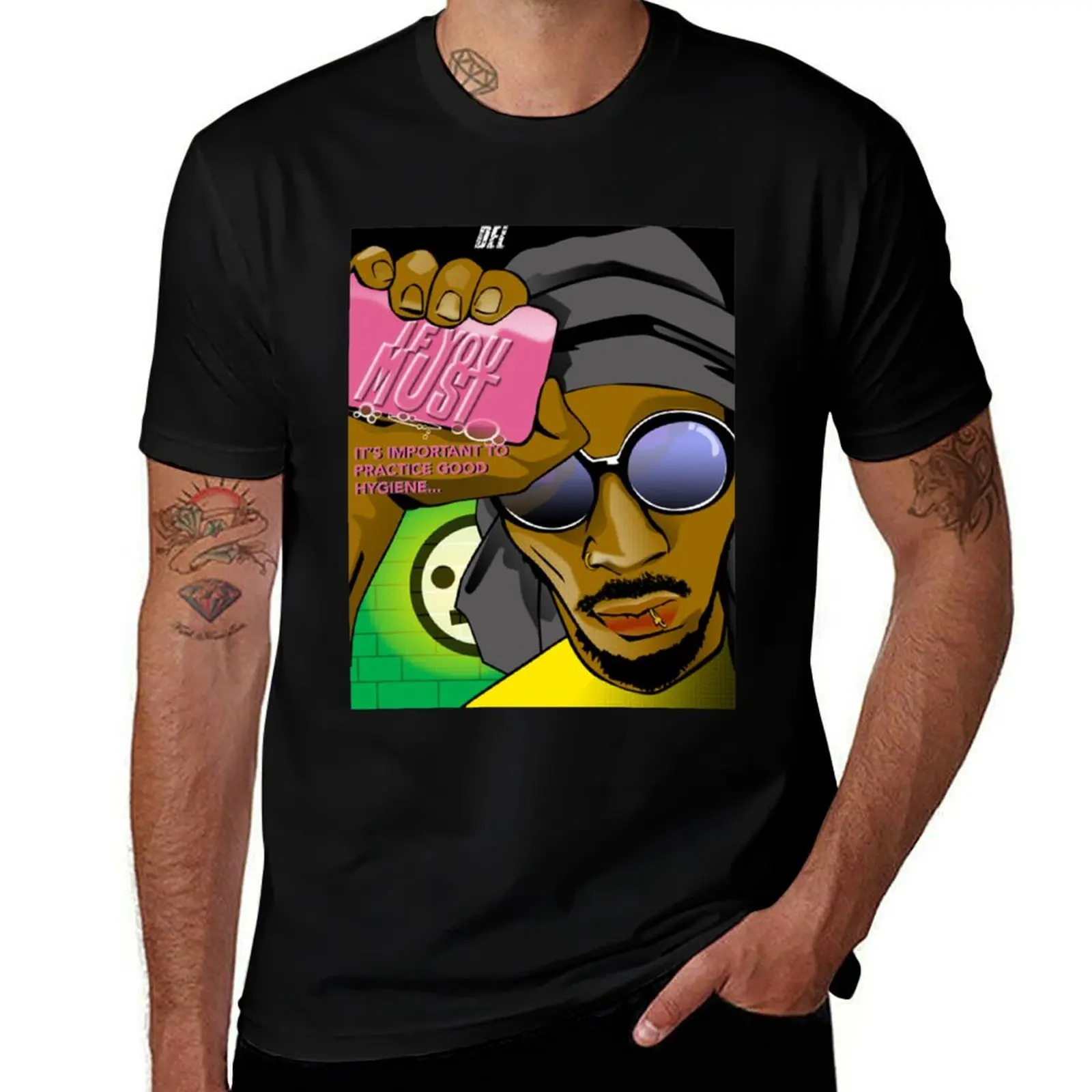 

Del The Funky Homosapien Del...If You Must T-Shirt Big and Tall Crew Neck Tee