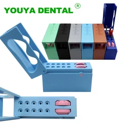 10 Holes Dental Bur Disinfection Box Burs Drills Endo Files Holder Block Autoclave Sterilizer Case Dentistry Tools Instruments