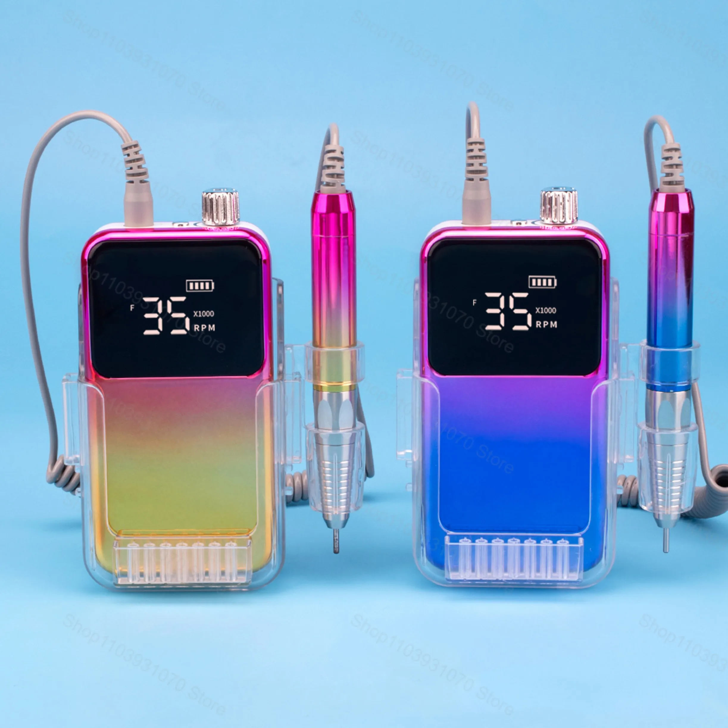 جديد 85 واط مبرد أظافر كهربائي 35000 دورة في الدقيقة فرش صامت مسمار الحفر آلة الملمع اللاسلكي المهنية مانيكير أداة