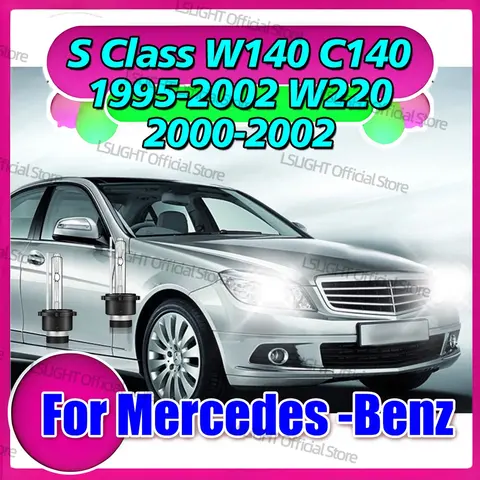 2x HID Xenon Headlight D2 D2S Lamps 35W 6000K 8000K 10000K 12V For Mercedes-Benz S Class W140 C140 1995-2002 W220 2000 2001 2002