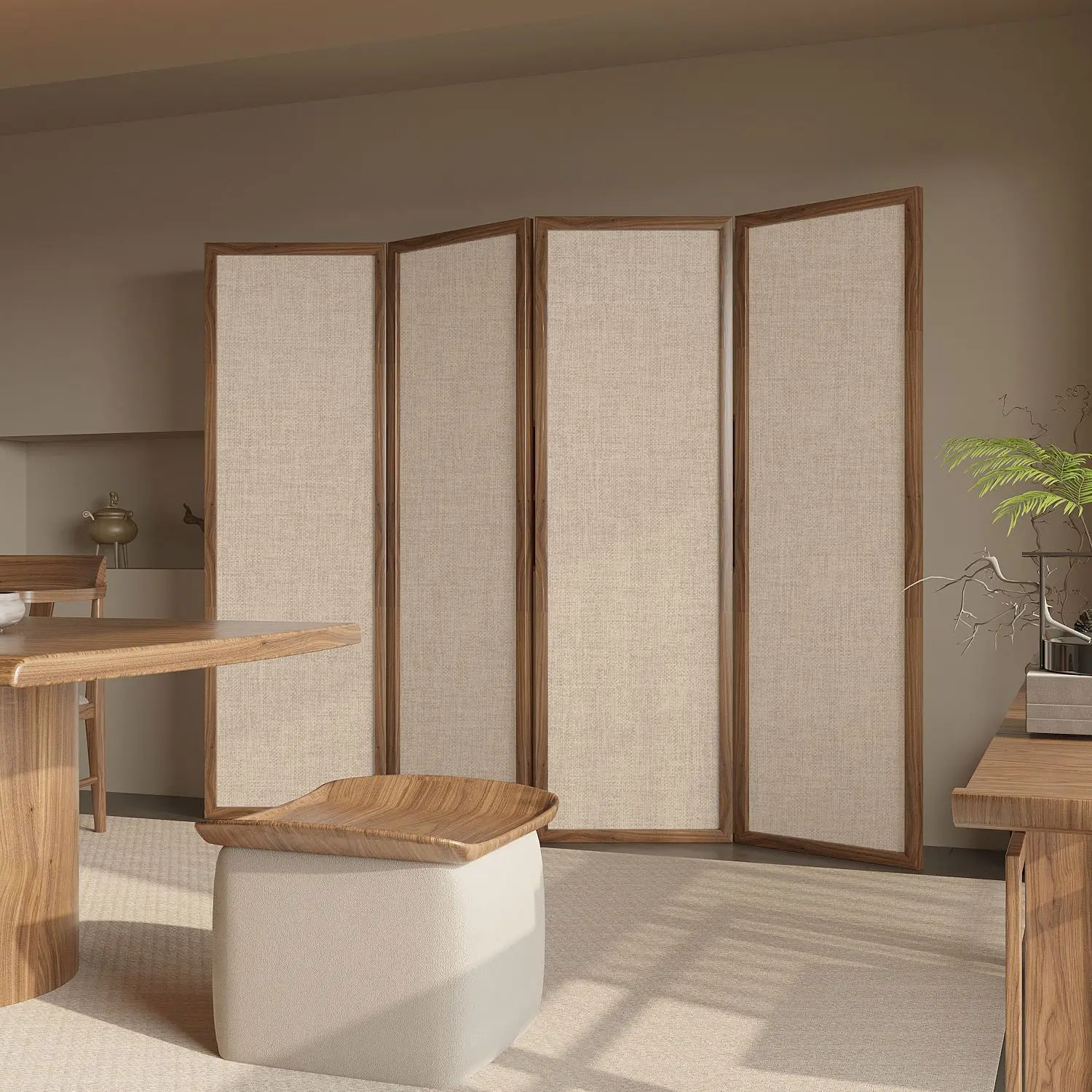 YFY screen partition living room Japanese entry entrance simple office partition wall room home retro folding screen