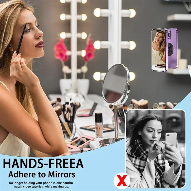 Mãos livres forte ventosa de silicone magnético suporte de aperto do telefone para magsafe iphone 16 selfies vídeos mac seguro preguiçoso montar suporte