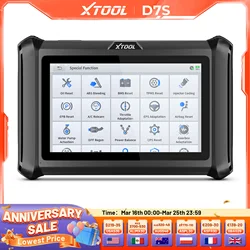 XTOOL D7S V2.0 Automotive Scanner Bi-Directional OBD2 Diagnostic Tool ECU Coding Key Programmer with 39+ Service CANFD DOIP FCA
