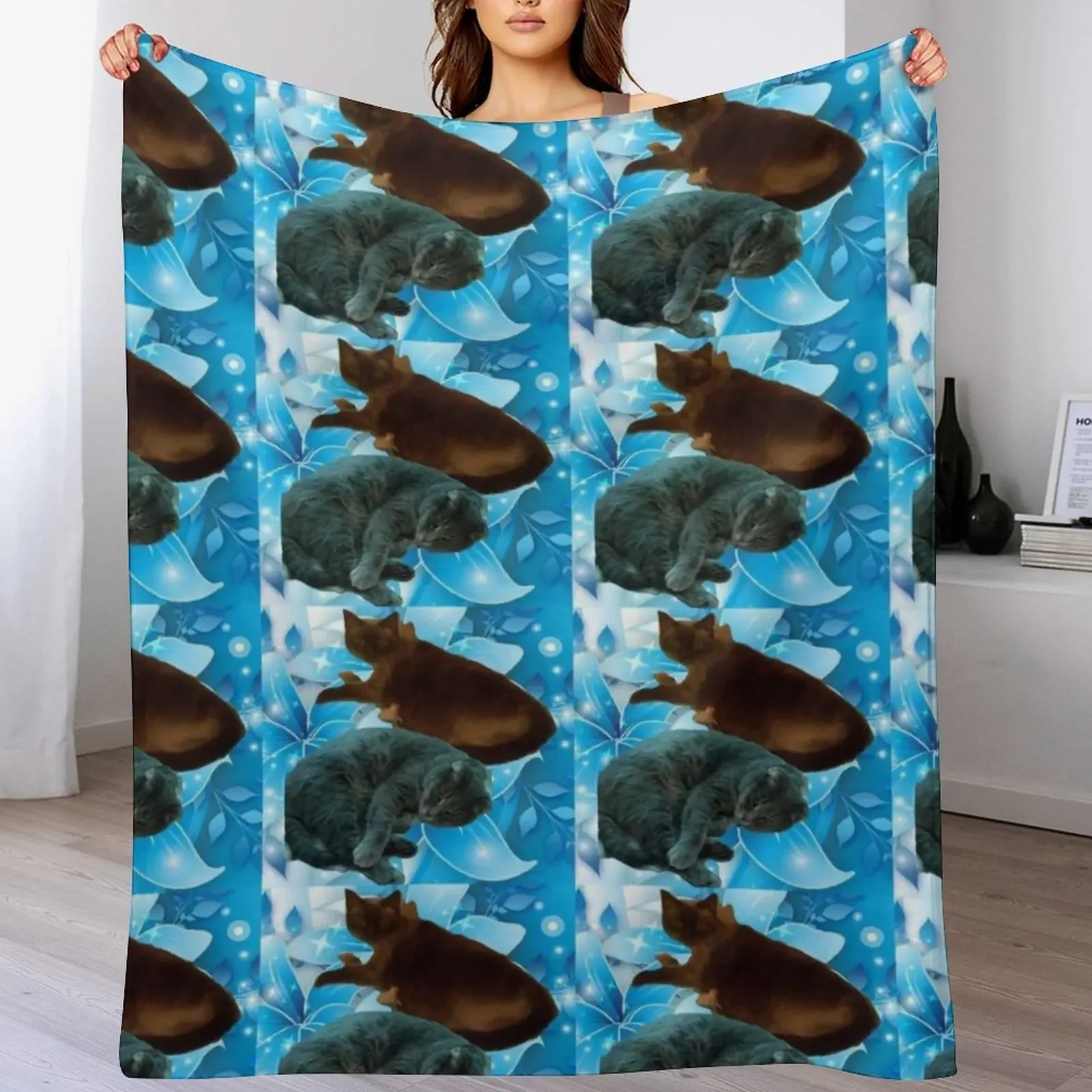 

Cats Throw Blanket Sofa Throw Designers Personalized Gift Thermal Blankets