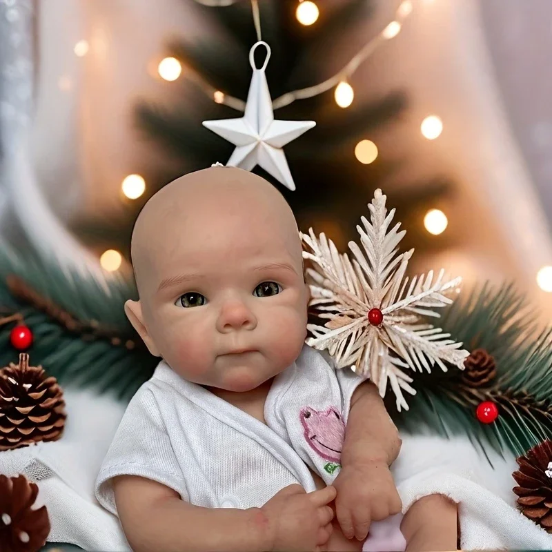 Can Open Mouth 33cm Bettie Solid Silicone Bebe Reborn Girl With 2 Sets Outfits 3D Painted Skin Soft Reborn Doll For Kid's Gift