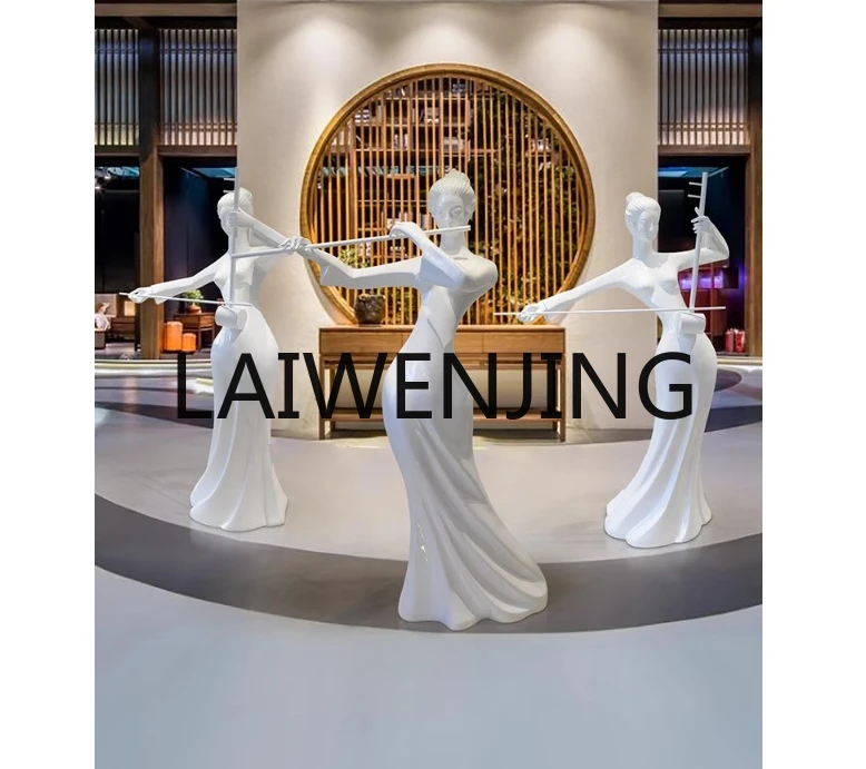 Lobby Welcome Figure Sculpture Large Floor Ornaments Sales Office Hall Doorway Decoration Artwork