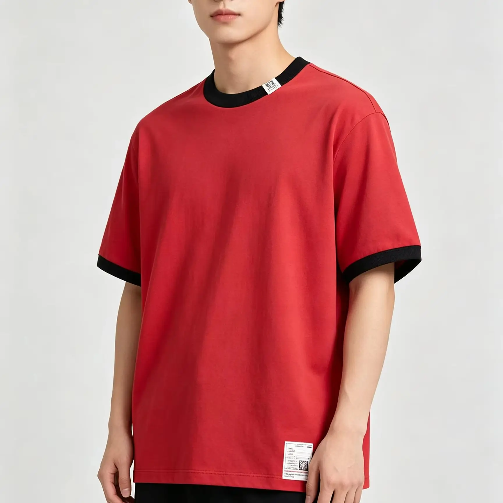 Japanese-style men's and women's Baby Duck Creative PrintWashing water treatment process short-sleeved T-shirt
