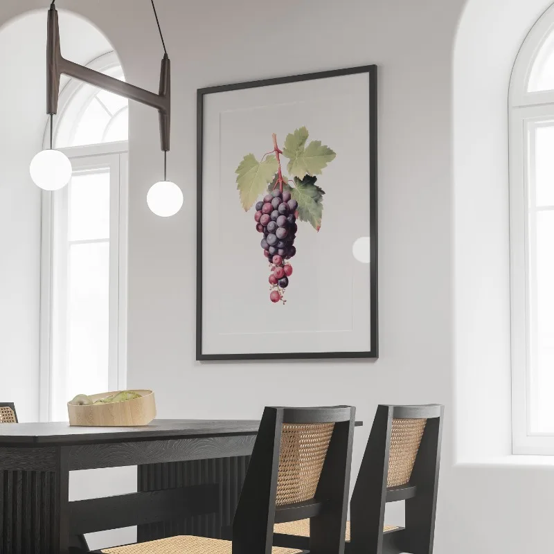 Modern Vintage Citrus Fruit Wall Art Lemon Orange Grape Print for Kitchen Living Dining Room Home Decoration Housewarming Gift