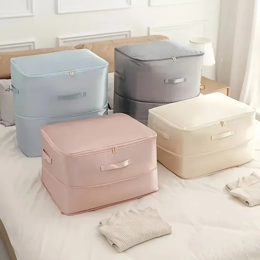 

Space Saving Compression Tote Bag Heavy Duty Multipurpose Rectangle Fabric Organizer for Comforters Clothes and Blankets Cart