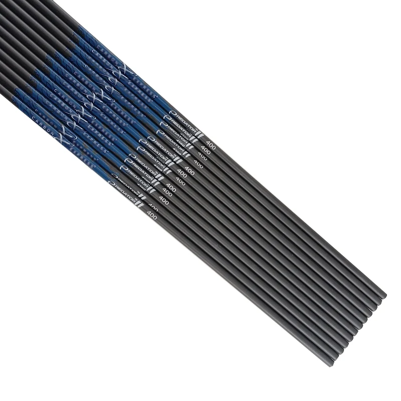 Imagem -02 - Carbono Seta Eixos Vanes Plástico Spine 400 500 600 700 800 900 1000 Id4.2 mm 1.75 mm Faça Você Mesmo Esporte Caça 12 Pcs Aço Inoxidável