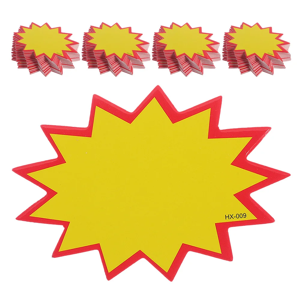 

400Pcs Reusable Erasable Price Tags Burst Star Signs Supermarket Retail Pricing Sale Labels Sale Label Shop Signs