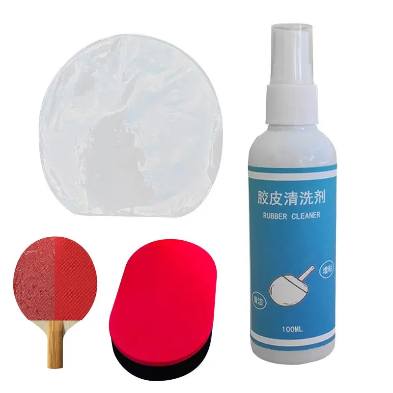 

Средство для чистки резины Pong Paddle 100 мл Чистящее средство с губкой Очищает пыль, масляные пятна, пот от резины, чтобы сохранить хорошее обслуживание