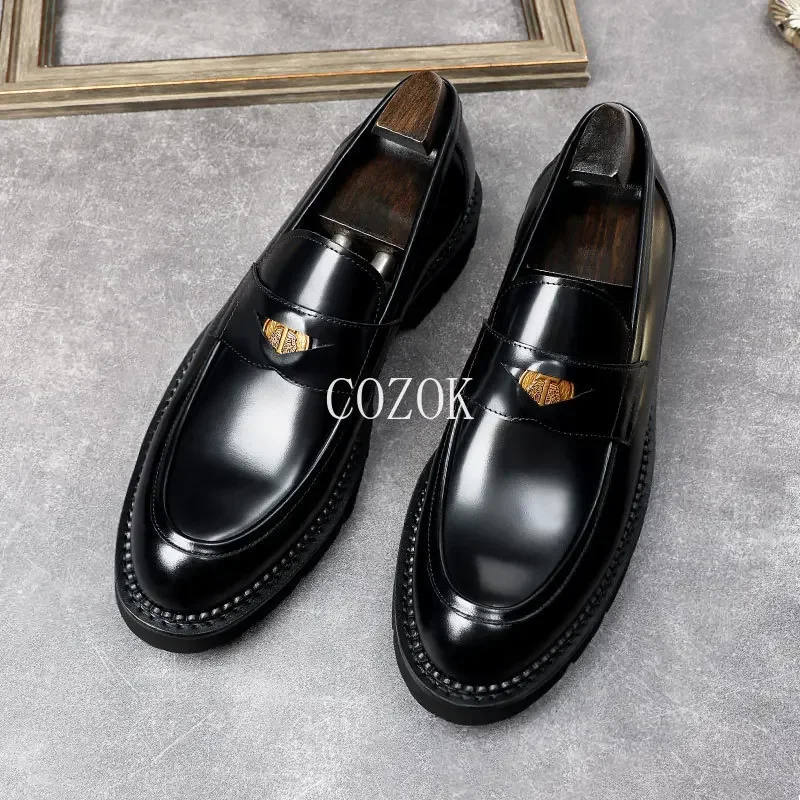 2024 New Men Business Leather Shoes with Cowhide Feet Create A Comfortable Soft-soled Soft Leather Surface for Work