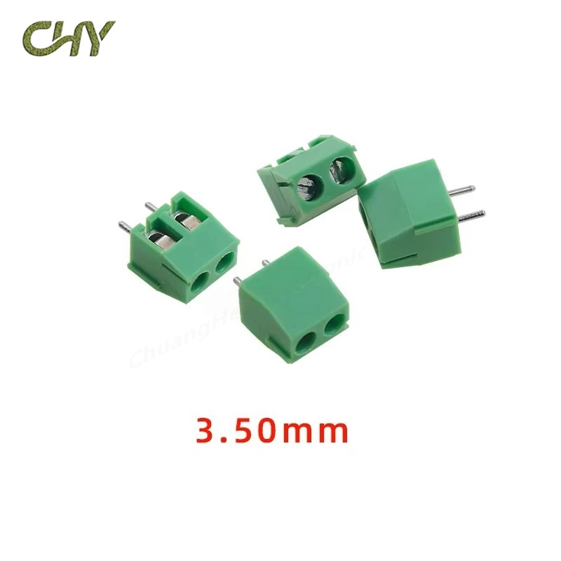 10Pcs/Lot MG/KF350 MG/KF396 Green Spliceable Terminal Blocks 2P-3P 3.5mm/3.96mm Pitch Connectors