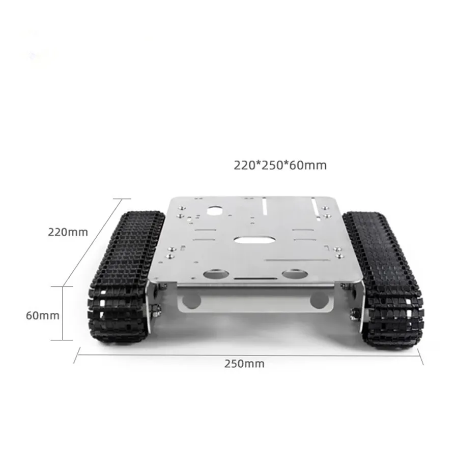 

Robot Tank Chassis Intelligent Car Stainless Steel Track Multi-function Car Body Diy For Arduino Project