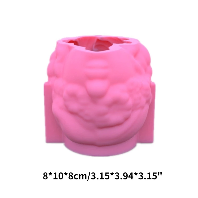 Vaso flores cego para menina, resina epóxi, moldes fundição, vaso flores, decoração molde silicone