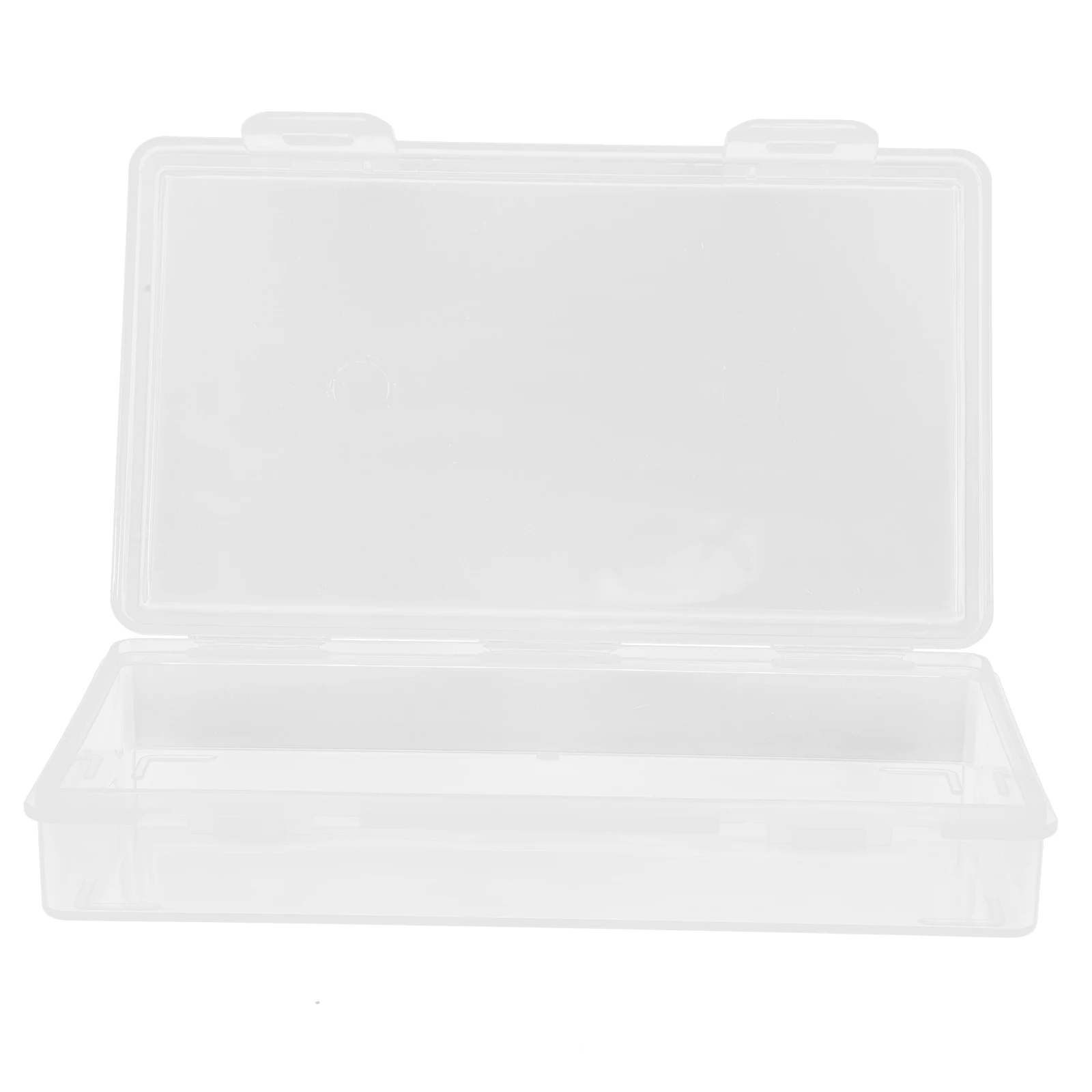 

Clear Mask Storage Box with Lid Home Organizer Plastic Dispenser for Bathroom Bedroom Kitchen Modern Style Face Mask Container