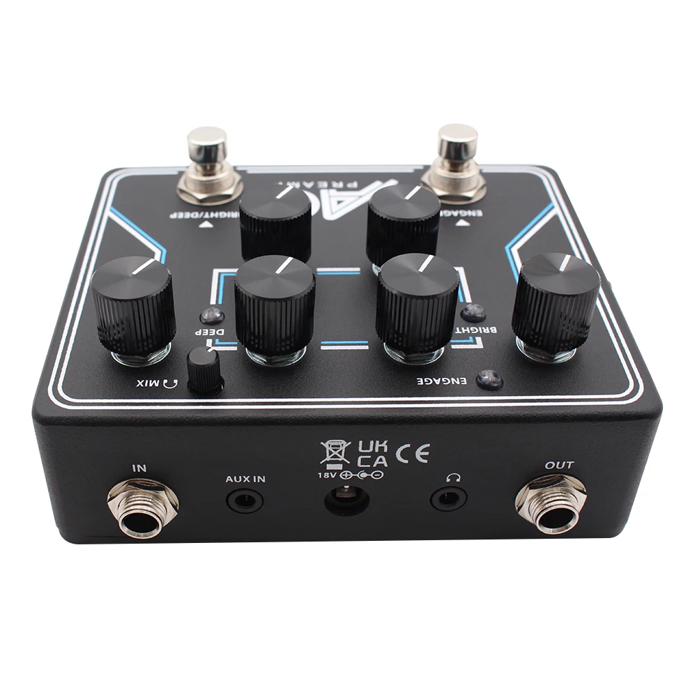 Demonfx New AG Preamp Bass Preamp Effect Pedal With Headphone out