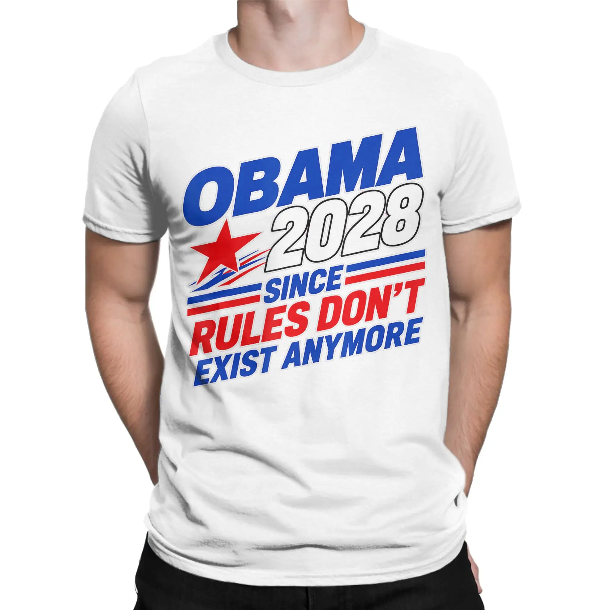 Obama 2028 Since Rules Don't Exist Anymore T Shirt Couple Streetwear Cotton T-Shirts Summer Tee Shirt Casual Oversize Clothes