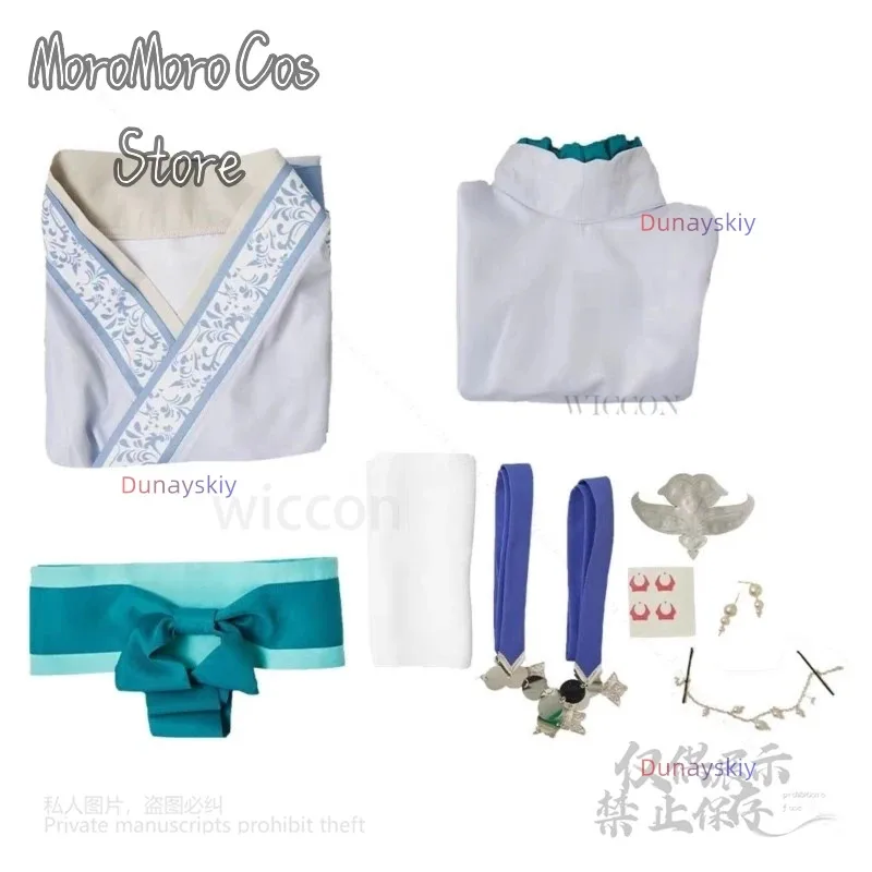 Kusuriya no Hitorigoto 2nd Season Jinshi Cosplay Maomao Costume Set  White Dress  Wig Anime The Apothecary Diaries Halloween