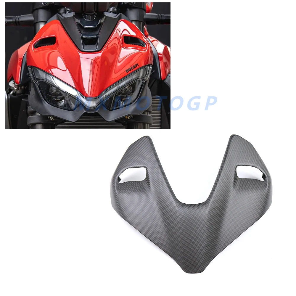 

For Ducati Streetfighter V4 V4S 2020 Streetfighter V2 2021 2022 3K Carbon Fiber Headlight Upper Fairing Panel Front Fairing