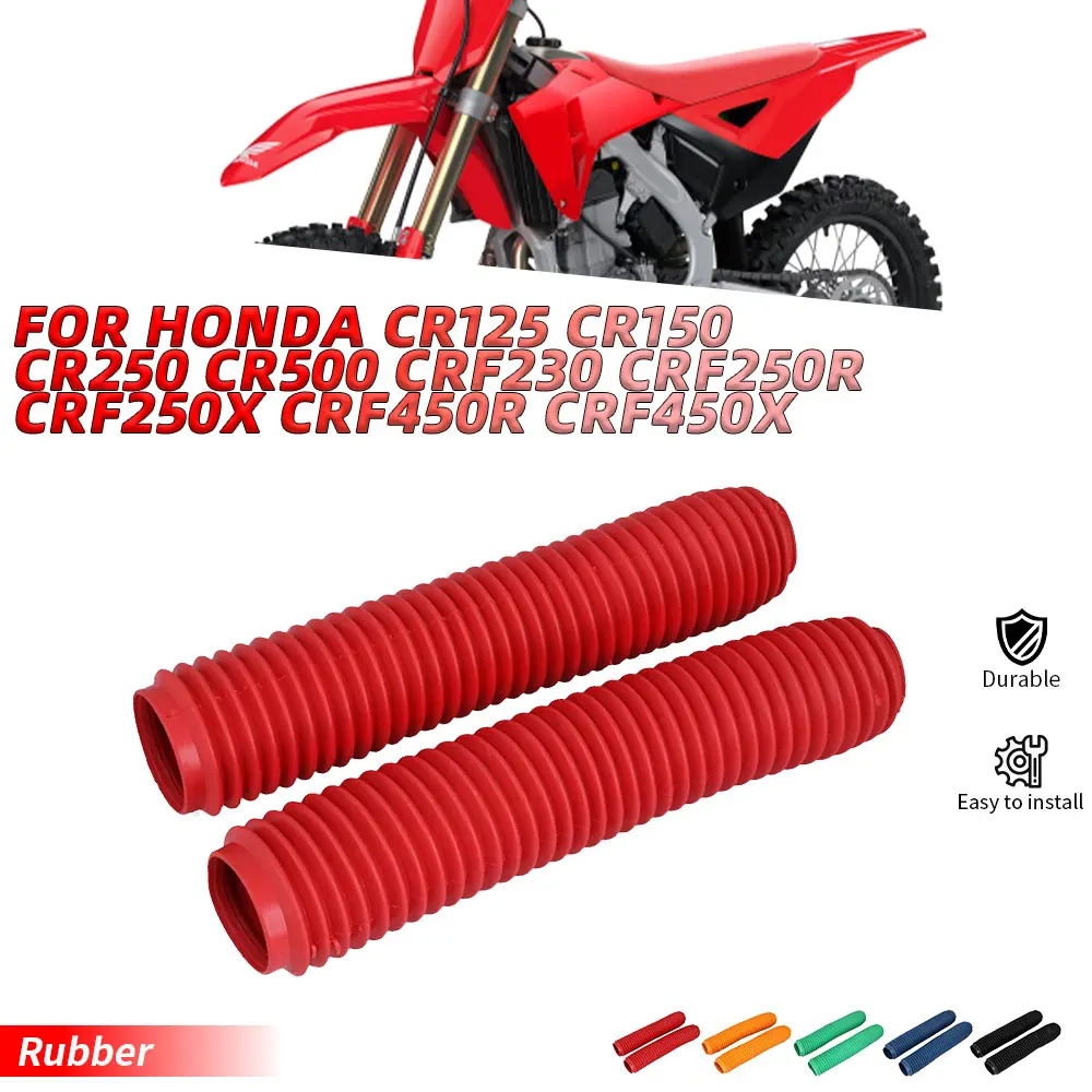 

Motorcycle Front Rubber Fork Boots Gaiters Sleeve For HONDA CR125 CR150 CR250 CR500 CRF230 CRF250R CRF250X CRF450R CRF450X