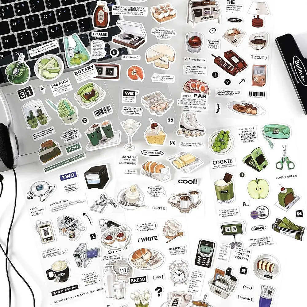 2 قطعة سلسلة الحياة الثلاثية يموت قطع ملصقات DIY بها بنفسك المواد اليدوية سجل القصاصات زخرفة خلفية مذكرات جماليات القرطاسية #4