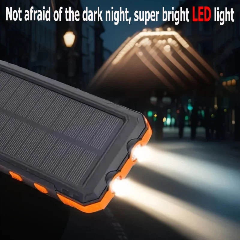 NEW 200000mAh Ultra-Large Capacity Power Bank Solar for iPhone Xiaomi Huawei Samsung Wild Fishing Outdoor Backup Power Portable