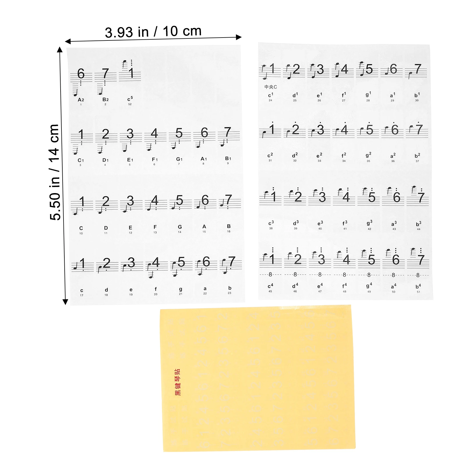 

Piano Keyboard Stickers Note Training Removable Labels for Beginners Keys Useful Letter