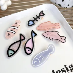 UXSL Cute Cartoon Small Fish Hairclips Girl Sweet Bangs Clips Color Hairpins Headdress Women Fashion Barrettes Hair Accessories