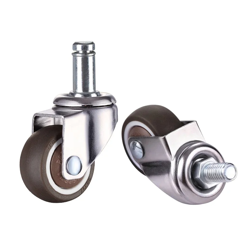 5pcs/Lot Office Chair Caster Wheels 1.5/2 Inch Swivel Caster Wheels Soft Rubber TPE Caster Wheels Replacement Furniture Hardware