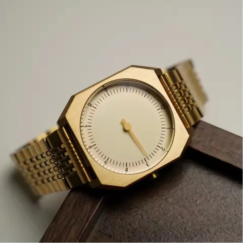 SKU Retro One Pointer Men's Watch Vintage Style Square Quartz Unique Design Fashion Alloy Wristwatch