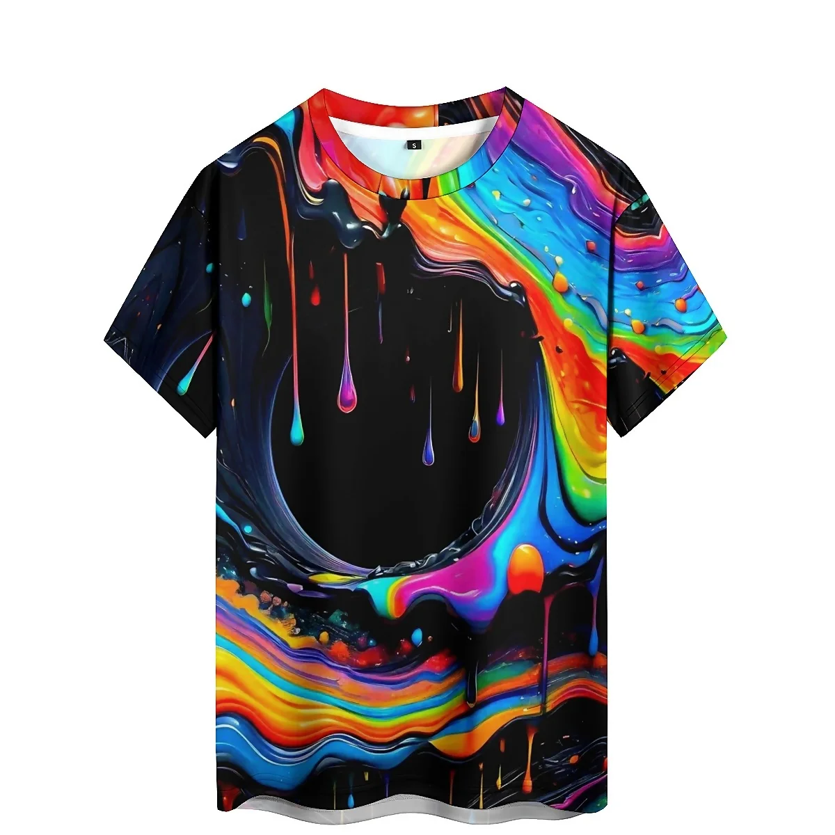Men's 3D Printed Short sleeved T-shirt Street Art Printed Loose fit Breathable Comfortable Fabric Party Festival Gift Funny Crea