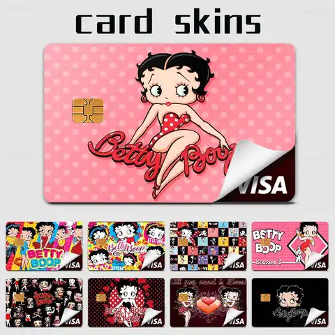 Cute B-betty B-boop Various Anime Bank Credit Cards Bus Pass Stickers Cool Decoration Waterproof Stickers Collection Toys Gifts