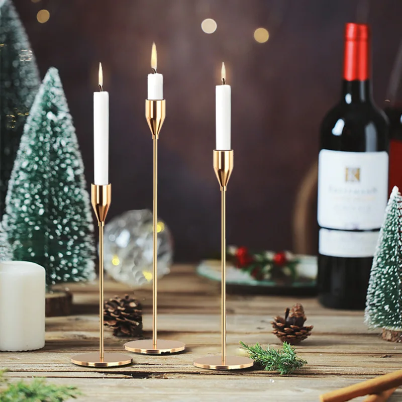 

Candle Holder Home Decoration Wedding European Iron Candlestick Metal Living Room Decoration Crafts