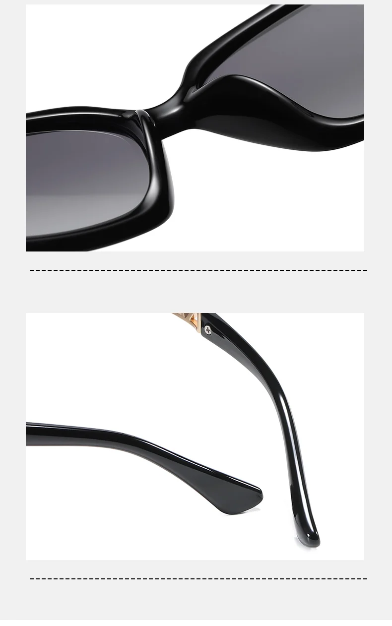 BARCUR Leichte, luxuriöse und elegante Sonnenbrille im Urlaubsstil mit großer Rahmendekoration, Gesichtsform, UV-Schutz – Detail 7