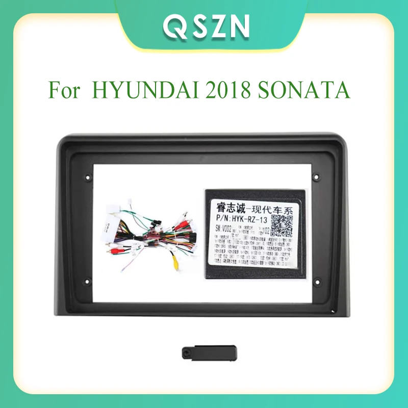 2 Din Car Radio Fascia HYK-RZ-13 For  HYUNDAI 2018 SONATA Panel CD Audio Frame Trim Kit