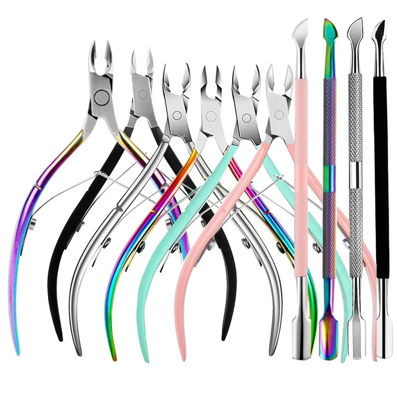 

Professional Cuticle Cutter Nail Nippers Scissors Manicure Pusher Pedicure Tong Dead Skin Remover Nail Cuticle Regrowth Tool