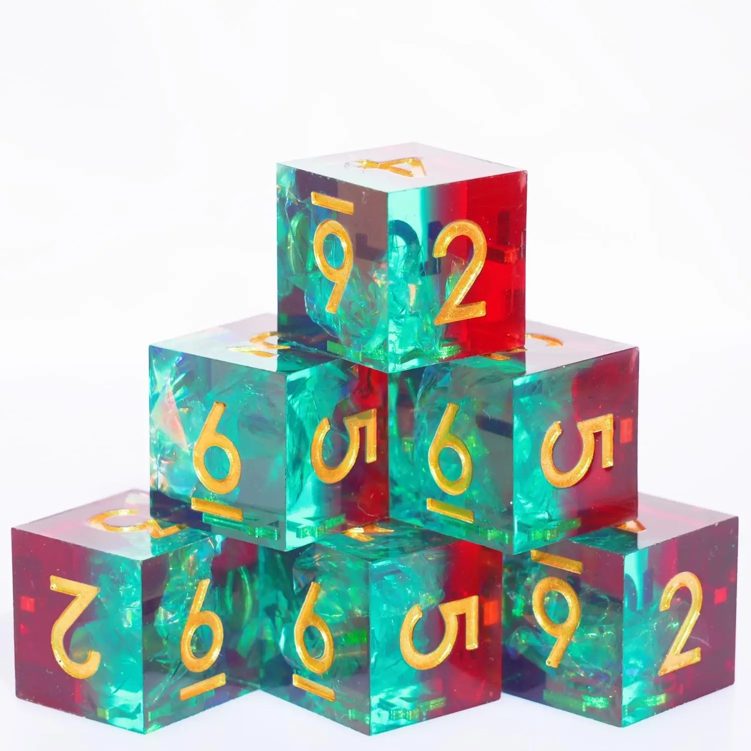 D6 الراتنج النرد ، الراتنج النرد متعدد السطوح الجدول لعبة RPG مجلس لعبة ، الرياضيات تعليم هالوين هدية النرد الملحقات D20 D12