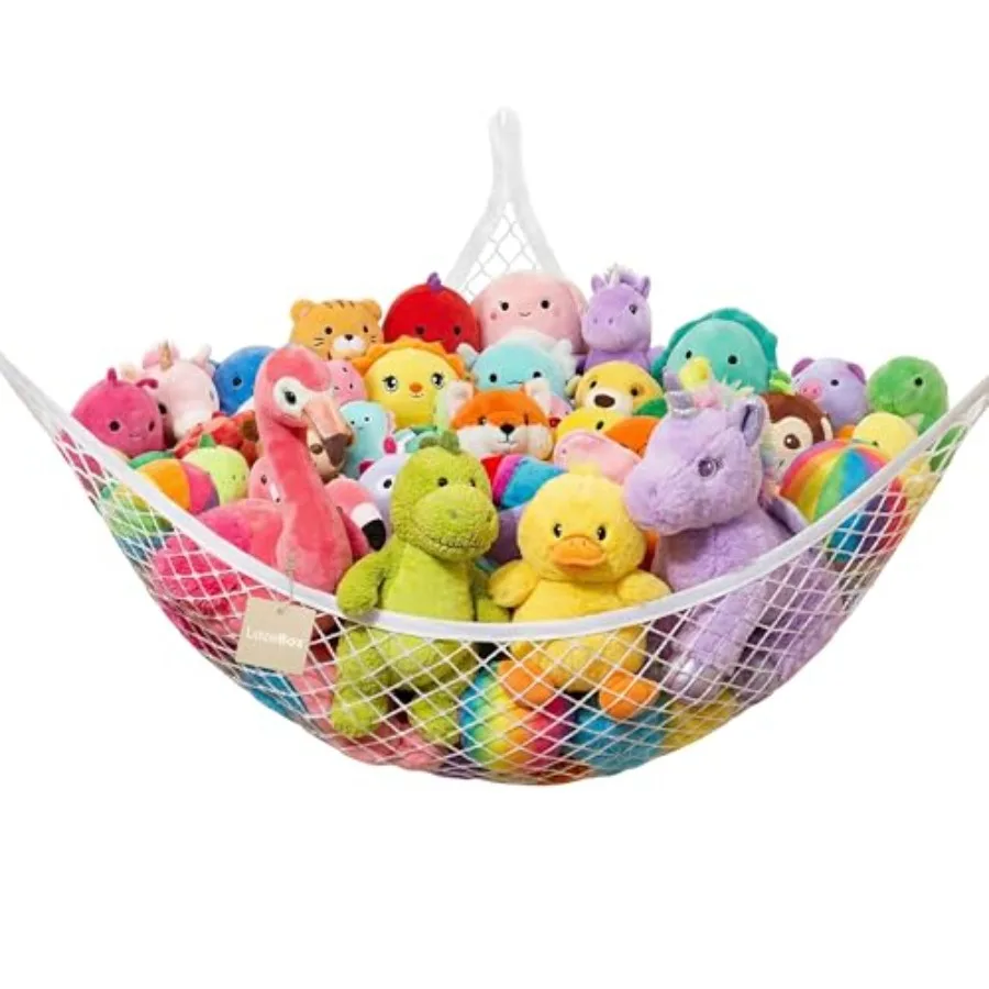 Stuffed Animal Net Hammock for Plushie Toys, Stuffed Animal Hammock Corner for'Room Decor, Ideas for Organizing Stuffy Collecti