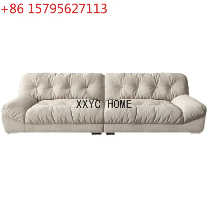 

Italian Simple Cloth Sofa Light Luxury Living Room Floor Leisure Special-Shaped Reception Sofa